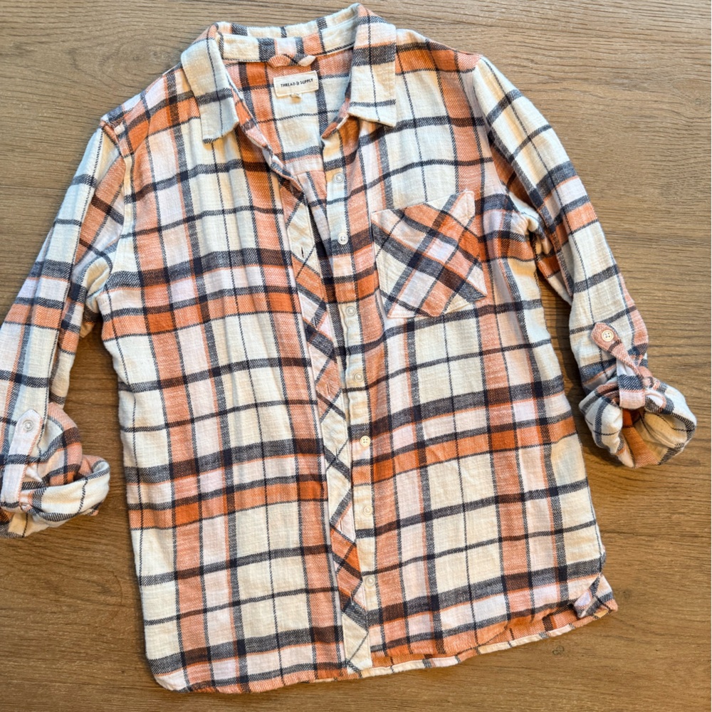 Thread and Supply Plaid Button-Up Shirt